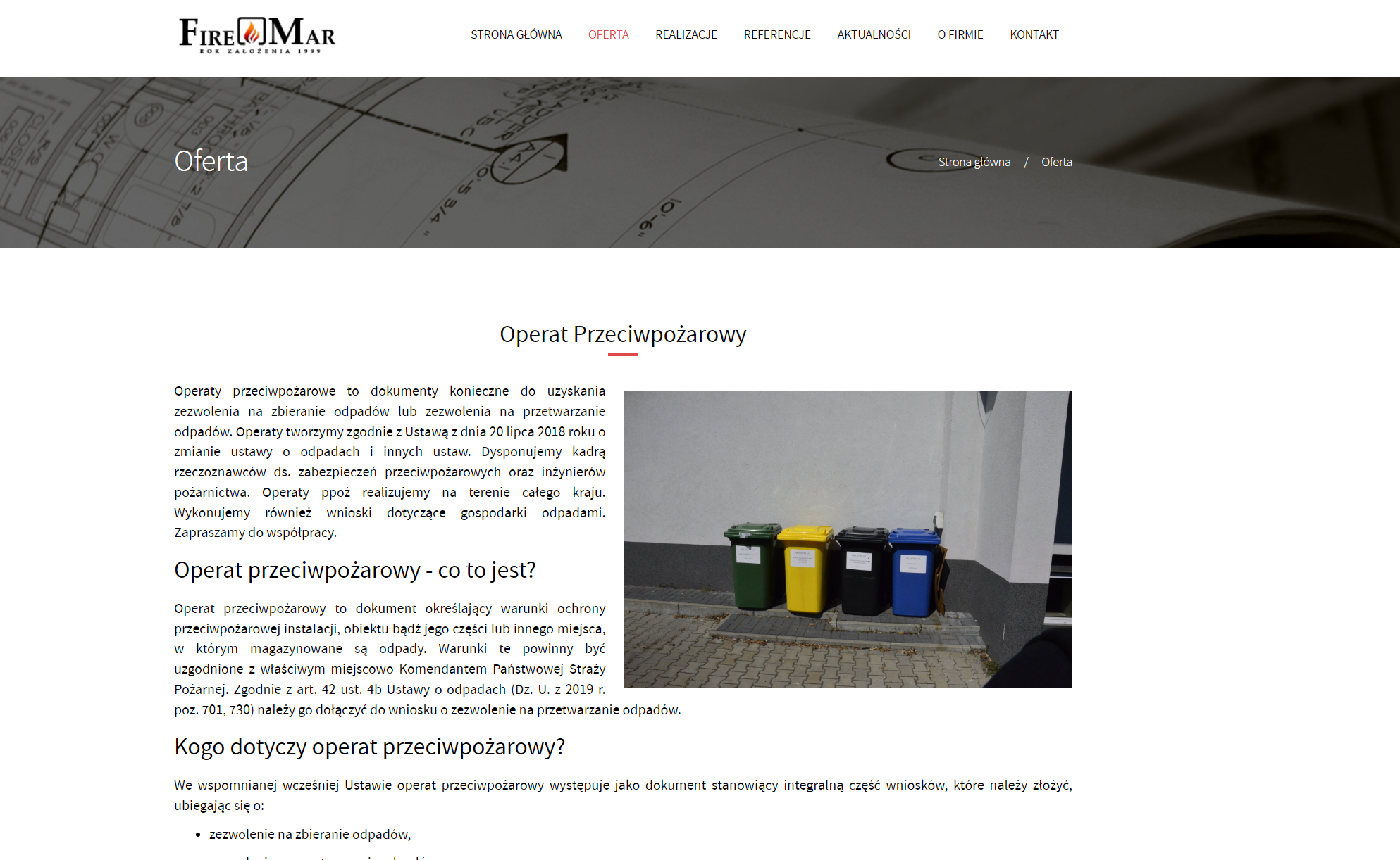 Kiedy trzeba wykonać operat przeciwpożarowy?